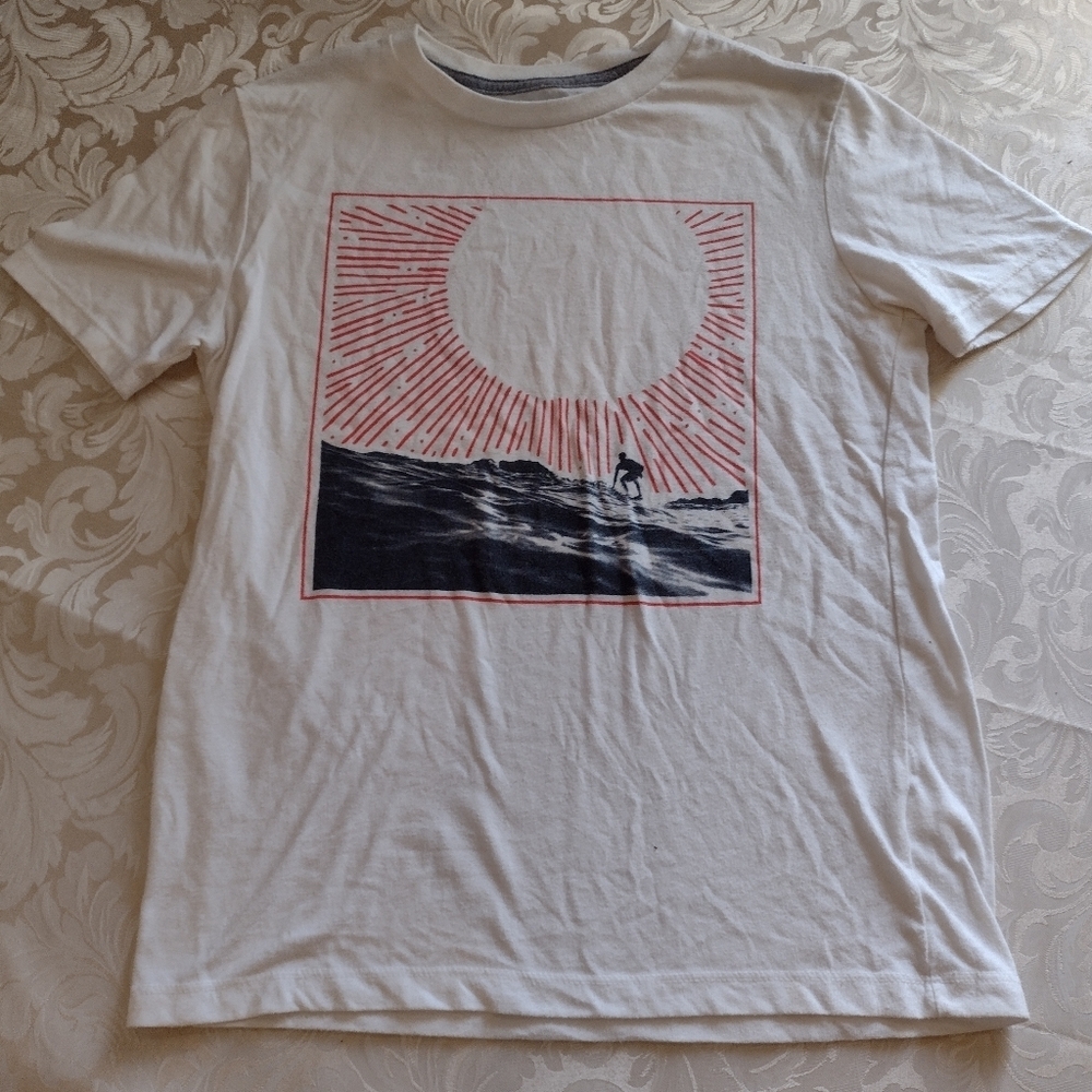Old Navy Boys White Short Sleeve T-Shirt